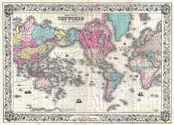 1852 Colton's Map of the World on Mercator's Projection ( Pocket Map ) - Geographicus - World-colton-1852.jpg