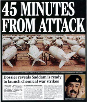 Operation Mass Appeal, lies calculated to increase fear among the UK citizens and facilitate the 2003 Attack on Iraq.