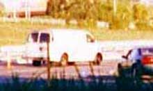 The white 2000 Chevrolet on which the 'Dancing Israelis' were spotted and in which they were arrested.