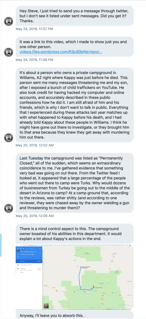 Tracy Twyman's chat which mentions her dead man's switch video and the creepy campground.png