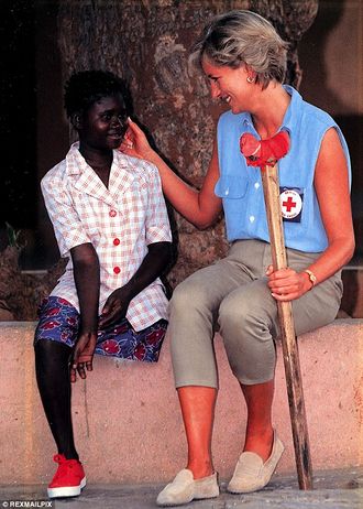 Diana Spencer highlighting the continuing danger of land mines.