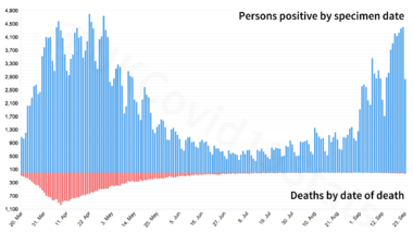 The so-called "casedemic" -- a large increase in reported positives with only a slight increase in deaths.