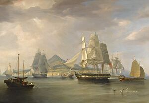 William John Huggins - The opium ships at Lintin, China, 1824.jpg