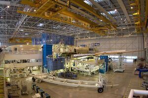 Airbus A350-941 on the assembly line in Toulouse.jpg